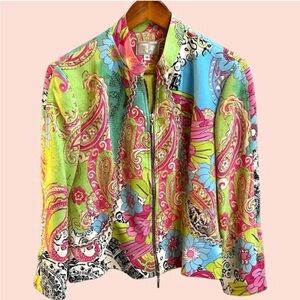 Alberto Makali vintage Multicolour Paisley Jacket size 14
